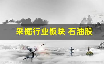 采掘行业板块 石油股票(石油采掘类股票有哪些)_https://www.wguangz.com_大商所_第1张